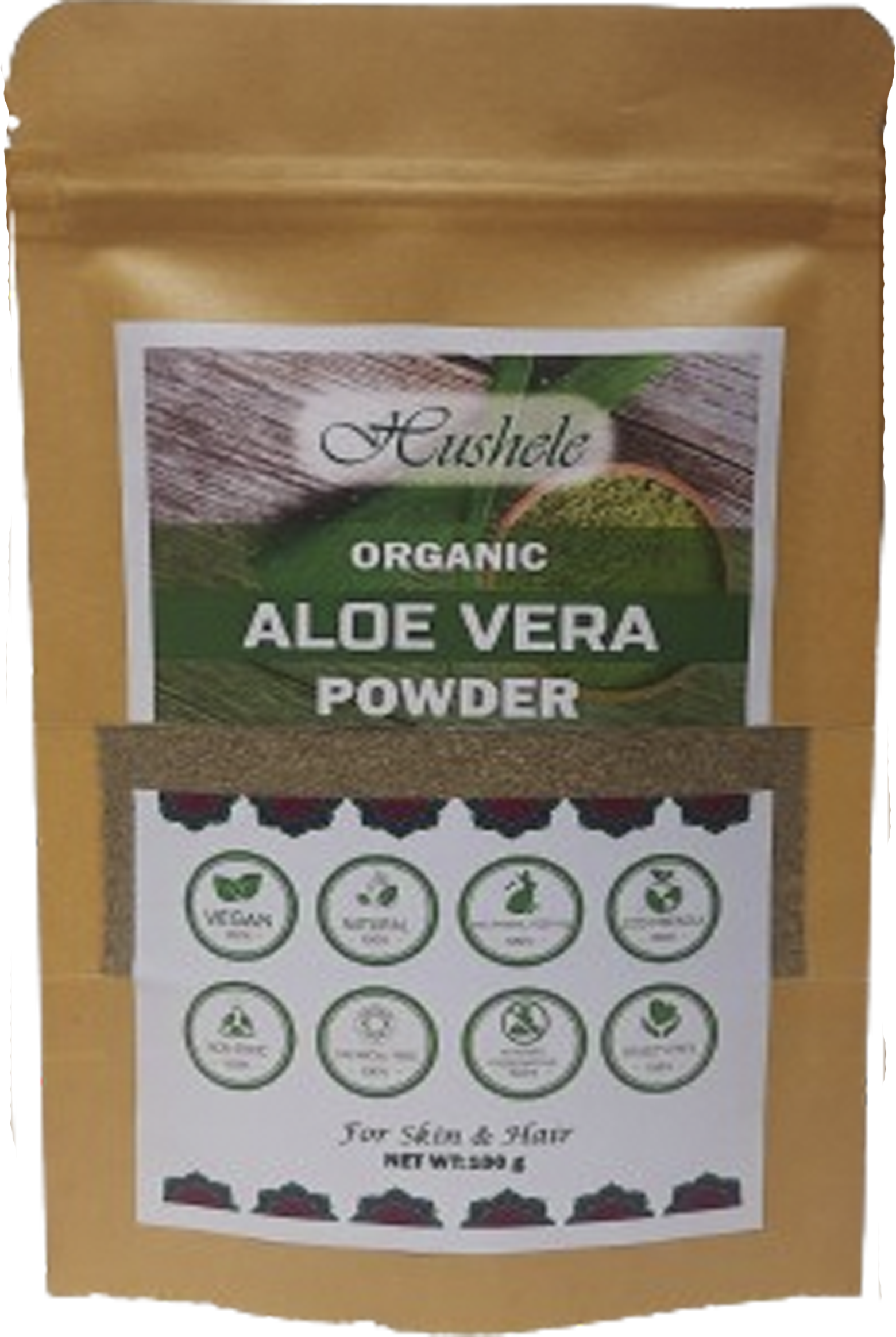Hushele Organic Aloe Vera Powder Pack 100g