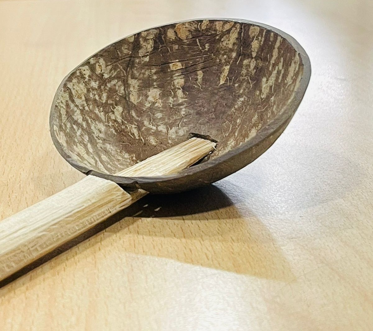 Traditional Kitchen Spoon Made of Coconut Shell