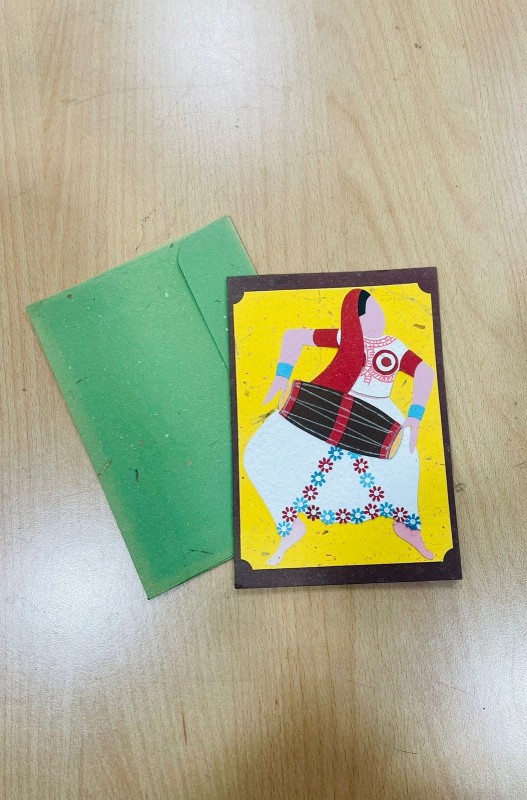 Creative Handmade Traditional Dancer Greeting Card 5" x 7"