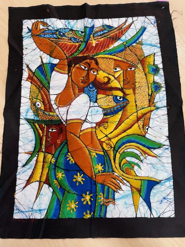 Batik Fabric Art Decor 19"x29"