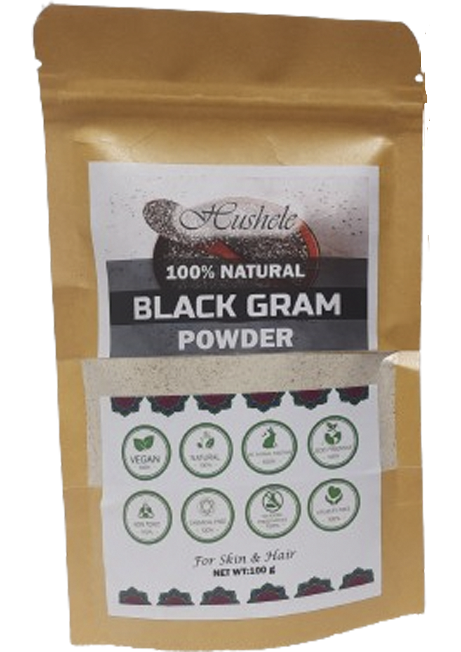 Hushele 100% Natural Black Gram Powder 100g