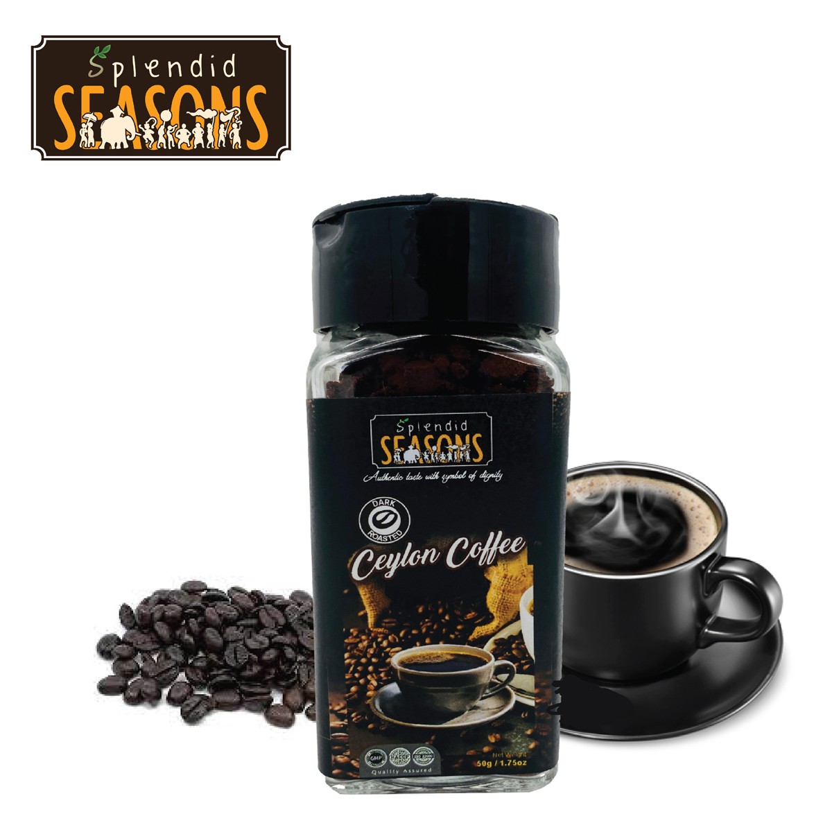 Dark Roasted Ceylon Coffee - Black Coffee - 50g