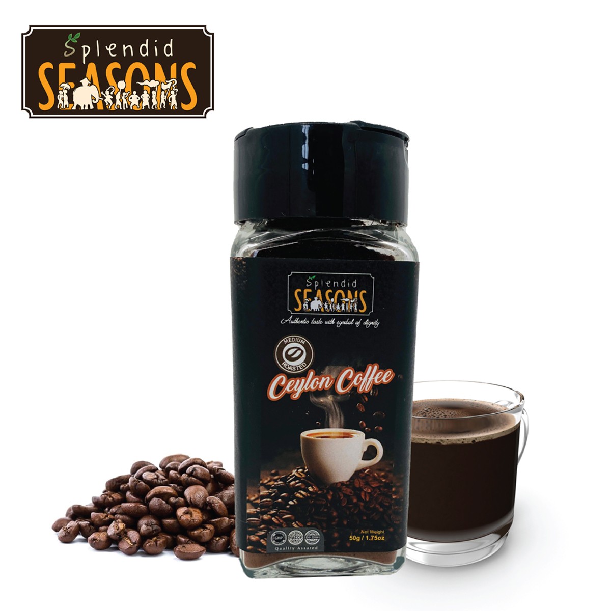 Medium Roasted Ceylon Coffee - Brown Coffee - 50g