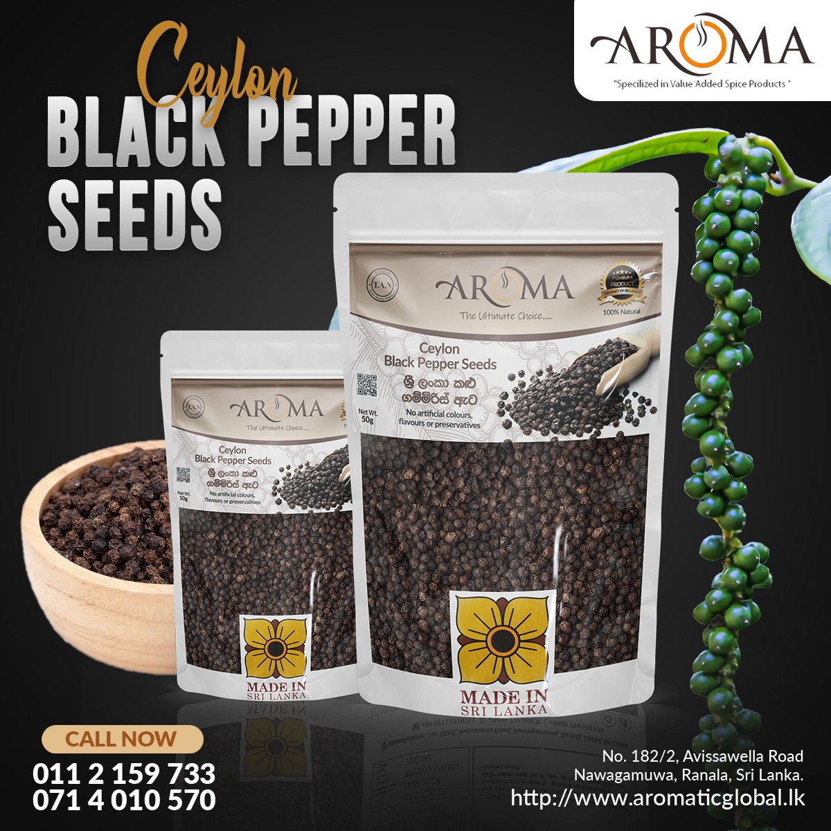 Ceylon Black Pepper Seeds