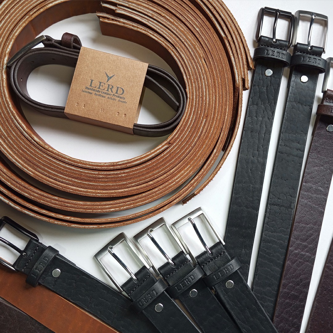 LERD Handmade Full Grain Leather Belt