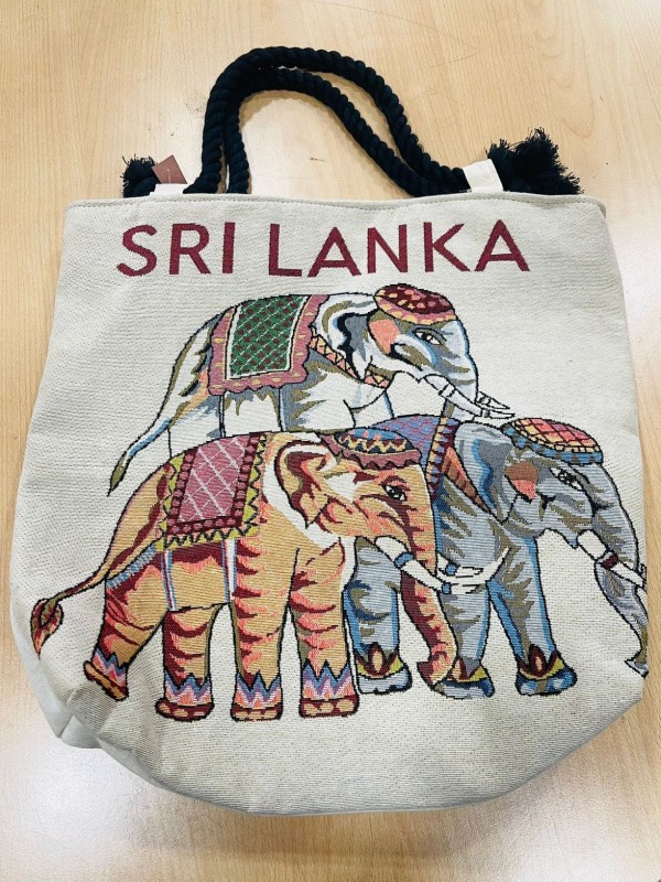 Ceylon Elephant Design Handbag 18" x 18" Size