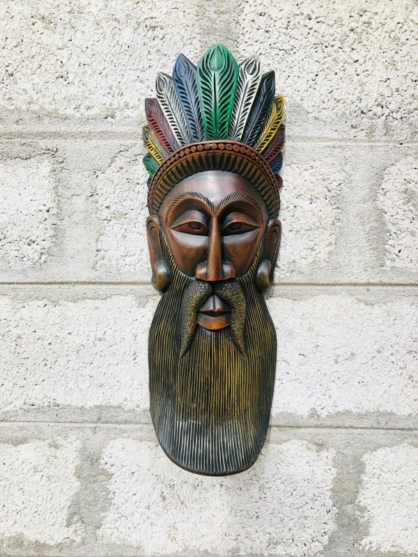 Traditional Sri Lankan Tiki Masks Handmade Wooden