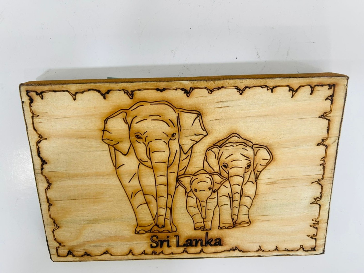 Thunpath Rena Ceylon Elephants Wooden Art