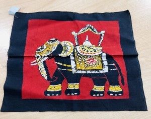 Ceylon Elephant Fabric Art Decor  10"x13"