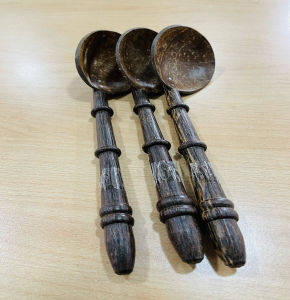 1 pcs Coconut Shell Ceylon Handmade Spoons Kitchen tools Traditional Eco Friendly
