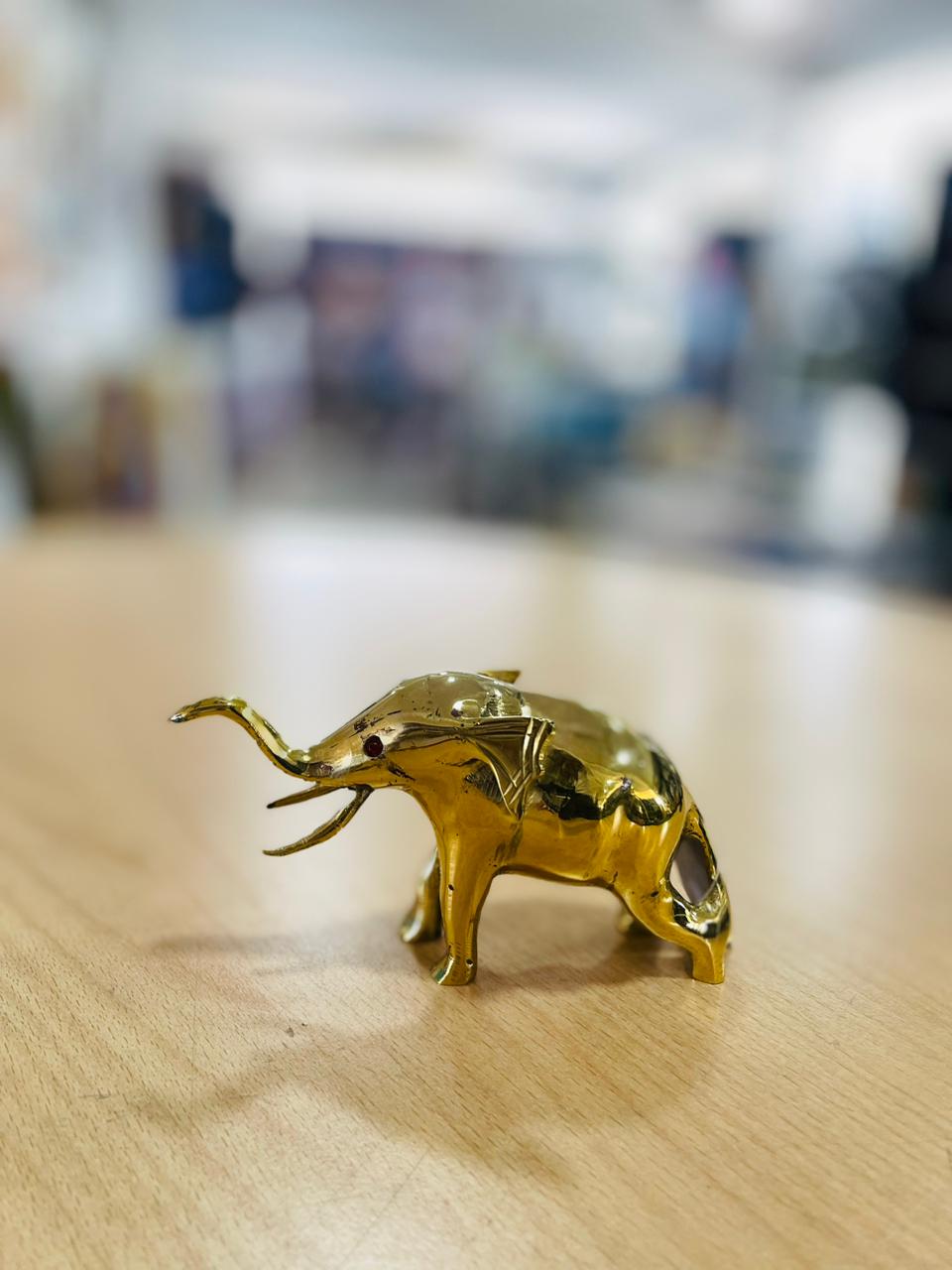 Small Brass Elephant Design