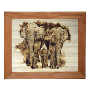 Wood Burn Art / Wooden Art / Pyrography / Asian Elephant / Sri Lankan Elephant /